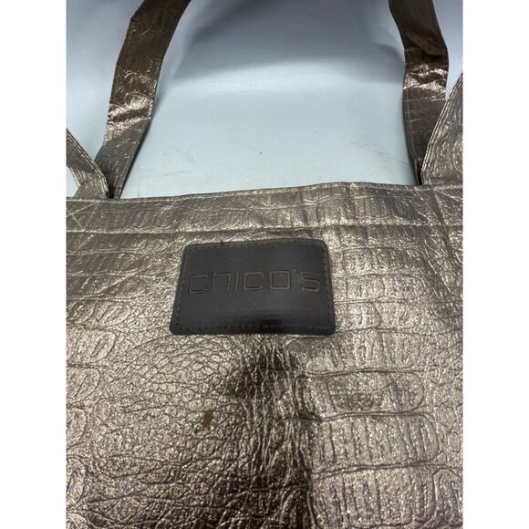 large chico's tote bag 2 handles rectangle 20x16" READ - Picture 5 of 7